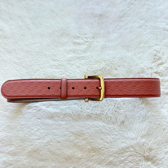 Gucci GG Marmont pink leather belt size 85/34 Authentic Retail 650$ - Picture 1 of 7